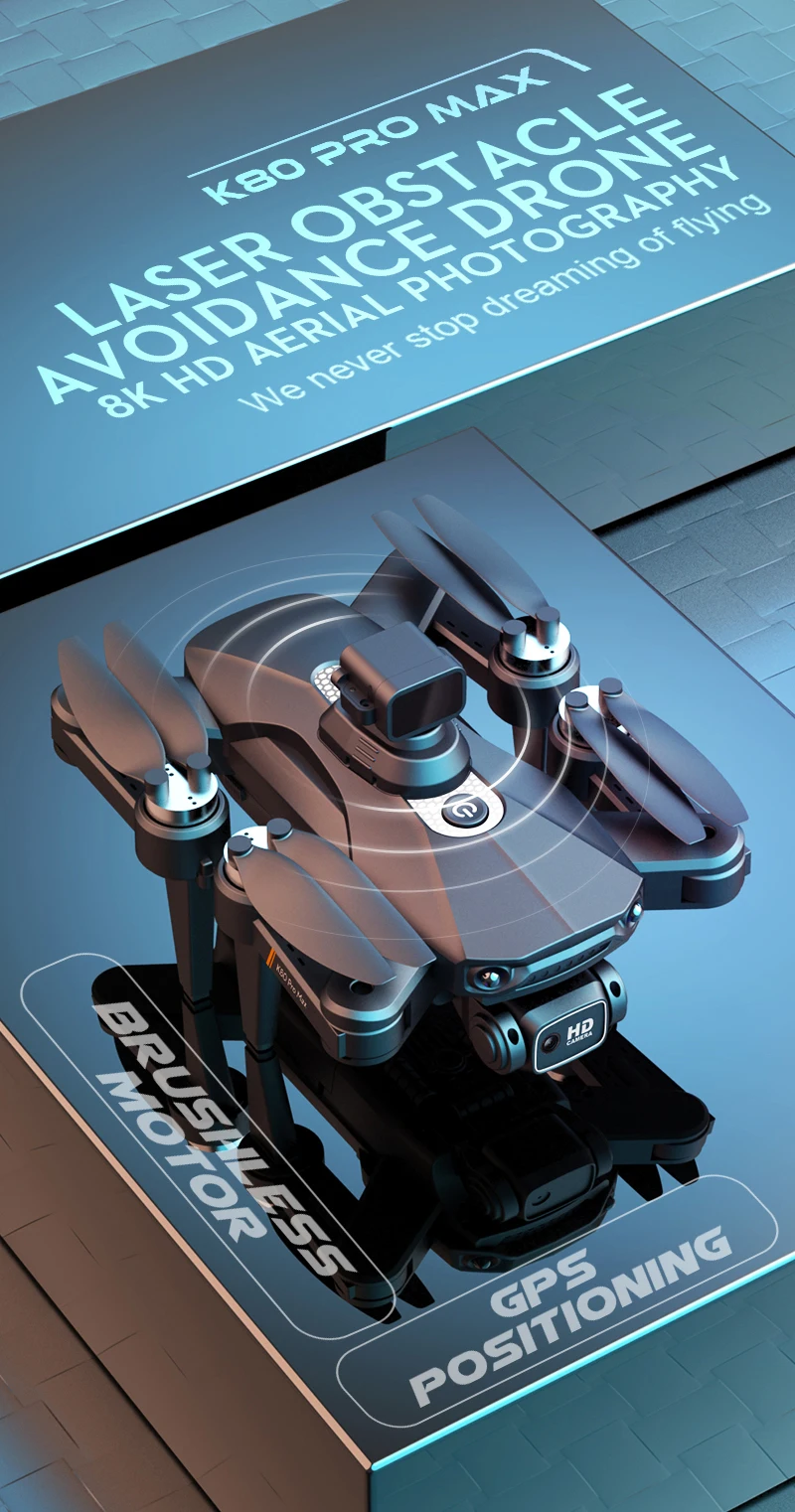 K80 Max Drone - طائرة بدون طيار بكاميرا عالية الدقة 8K بدون فرش بمحرك GPS 5G WIFI 360 لتجنب العوائق، طائرة رباعية قابلة للطي K80 PRO MAX RC Dron Toys كاميرا احترافية بدون طيار 29 K80 Max Drone, 8 H2 MnX ASSER Restastee P3O KBo Photogra