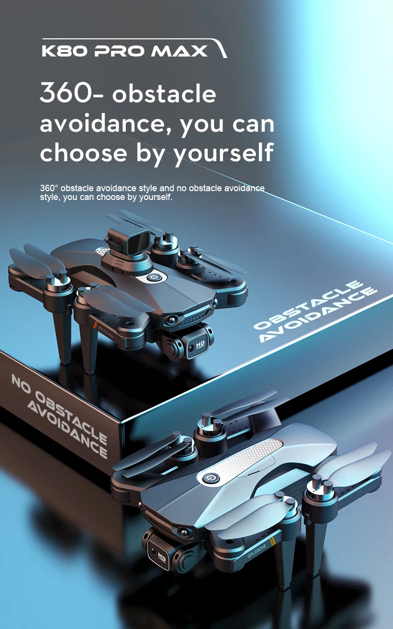K80 Max Drone - طائرة بدون طيار بكاميرا عالية الدقة 8K بدون فرش بمحرك GPS 5G WIFI 360 لتجنب العوائق، طائرة رباعية قابلة للطي K80 PRO MAX RC Dron Toys كاميرا احترافية بدون طيار 32 K80 Max Drone, HP OeSRC= Nsslic= No; OaSTaCLE NO