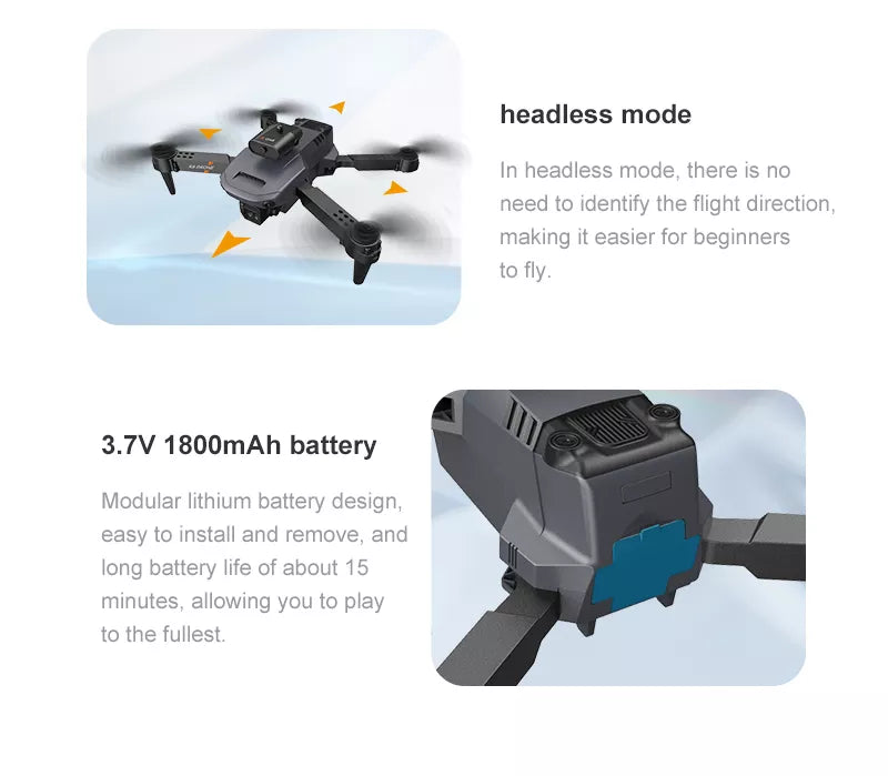 K6 Drone With Camera 4K HD Four Side 360 Obstacle Avoidance UAV Quadcopter Mini Drone 20 K6 Drone, 3.7v 180omah battery modular lithium battery design,