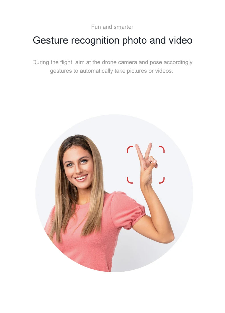 R20 Drone, smarter and smarter gesture recognition photo and video during the flight 