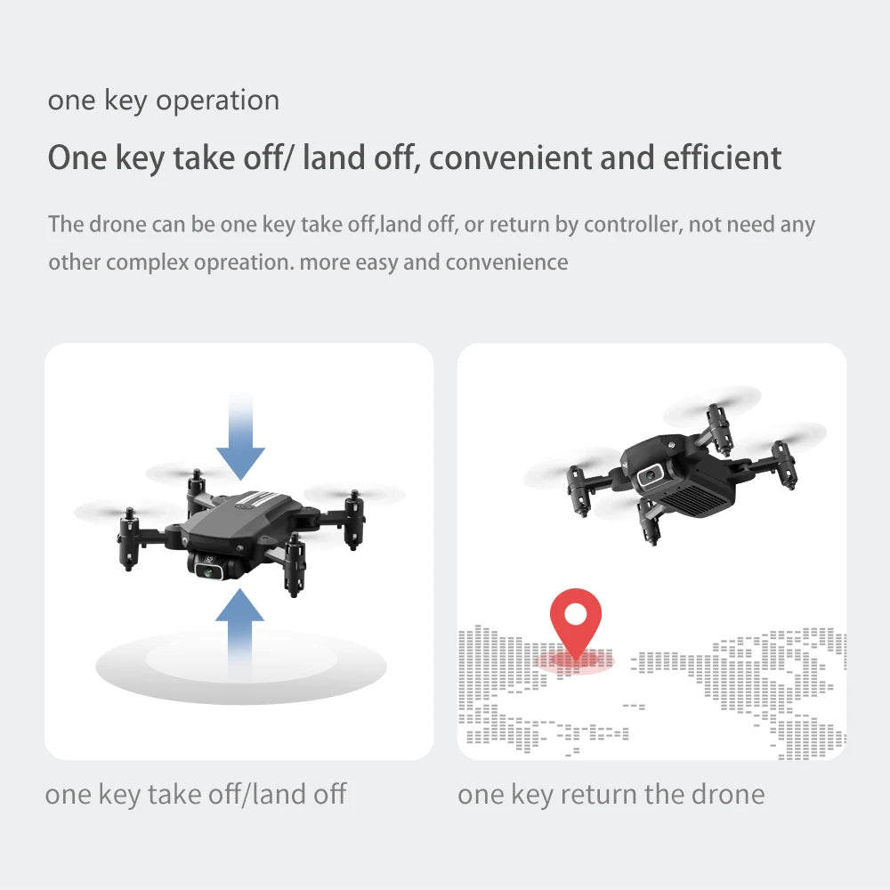 XKJ Mini Drone 4K 1080P 480P Camera RC Foldable Quadcopter WiFi Fpv Air Pressure Altitude Hold Black And Gray Dron Toy For Kids 50 XKJ Mini Drone, the drone can be one key take off,land off,or