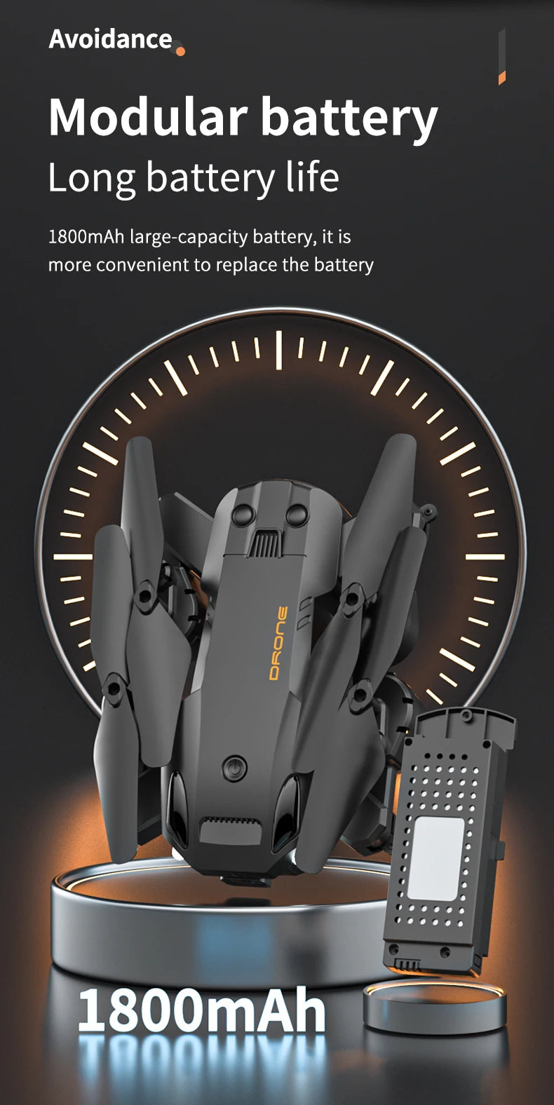 Q6 Drone - HD Dual Camera 5G Wifi FPV Obstacle Avoidance FoldingRemote Control Quadcopter Gift Toy 39 Q6 Drone, avoidance modular battery long battery life 180omah large-