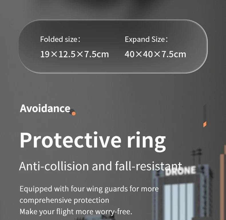 Q6 Drone - HD Dual Camera 5G Wifi FPV Obstacle Avoidance FoldingRemote Control Quadcopter Gift Toy 41 Q6 Drone, expand size: 19x12.5x7.scm 40