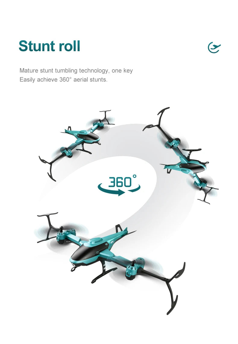 4DRC V10 Mini Drone, Stunt roll Easily achieve 360" aerial stunts . tumbling technology;