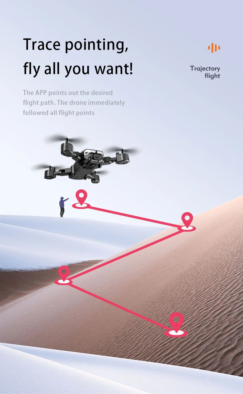 8k Professional Drones with HD Camera Obstacle Avoidance Aerial Photography Foldable Quadcopter Rc Helicopter Dron Toys 28 trace pointing, all you want! app points out the desired flight
