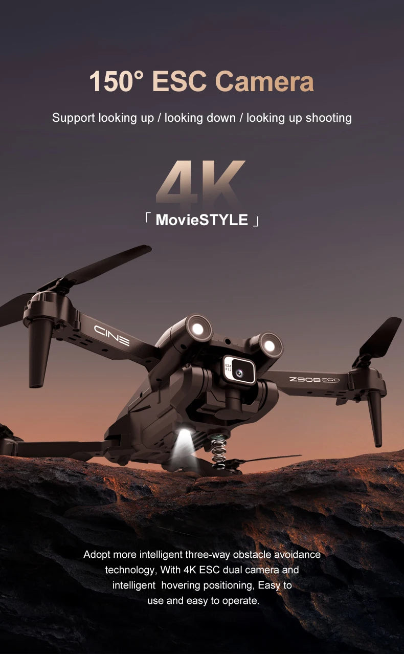 QJ New MINI4 Drone - Dual Camera 2.4GHz WIFI FPV Obstacle Avoidance Fixed Height Four Axis Folding Remote Control Helicopter Toy 22 QJ New MINI4 Drone, z9obppd adopt more intelligent three-way obstacle