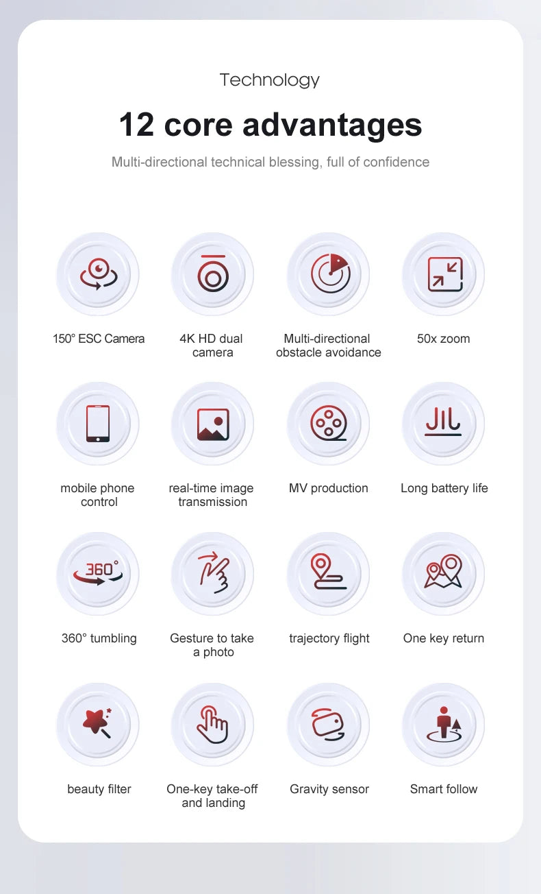 QJ New MINI4 Drone - Dual Camera 2.4GHz WIFI FPV Obstacle Avoidance Fixed Height Four Axis Folding Remote Control Helicopter Toy 25 QJ New MINI4 Drone, esc camera 4k hd dual multi-directional 50x