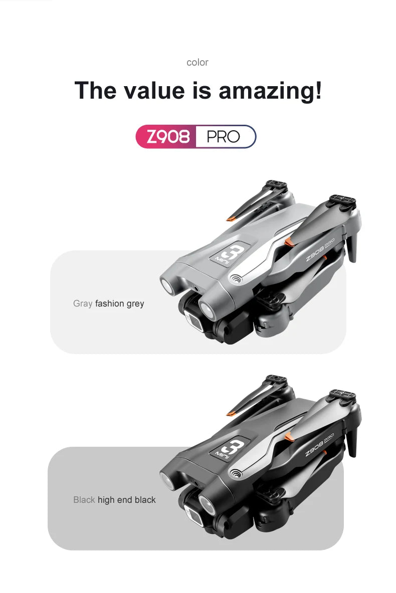 QJ New MINI4 Drone - Dual Camera 2.4GHz WIFI FPV Obstacle Avoidance Fixed Height Four Axis Folding Remote Control Helicopter Toy 38 QJ New MINI4 Drone, value is amazingl 2908 pro gray fashion grey black high end black