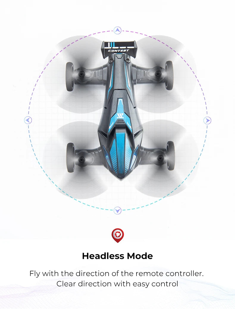 JJRC H103 Airplane - Land-Air Remote Control Airplane RC Car 4 Axis Headless Mini RC Quadcopter Drone Toy Altitude Hold 360 Degree Flip 16 conteot headless mode fly with the direction of the remote