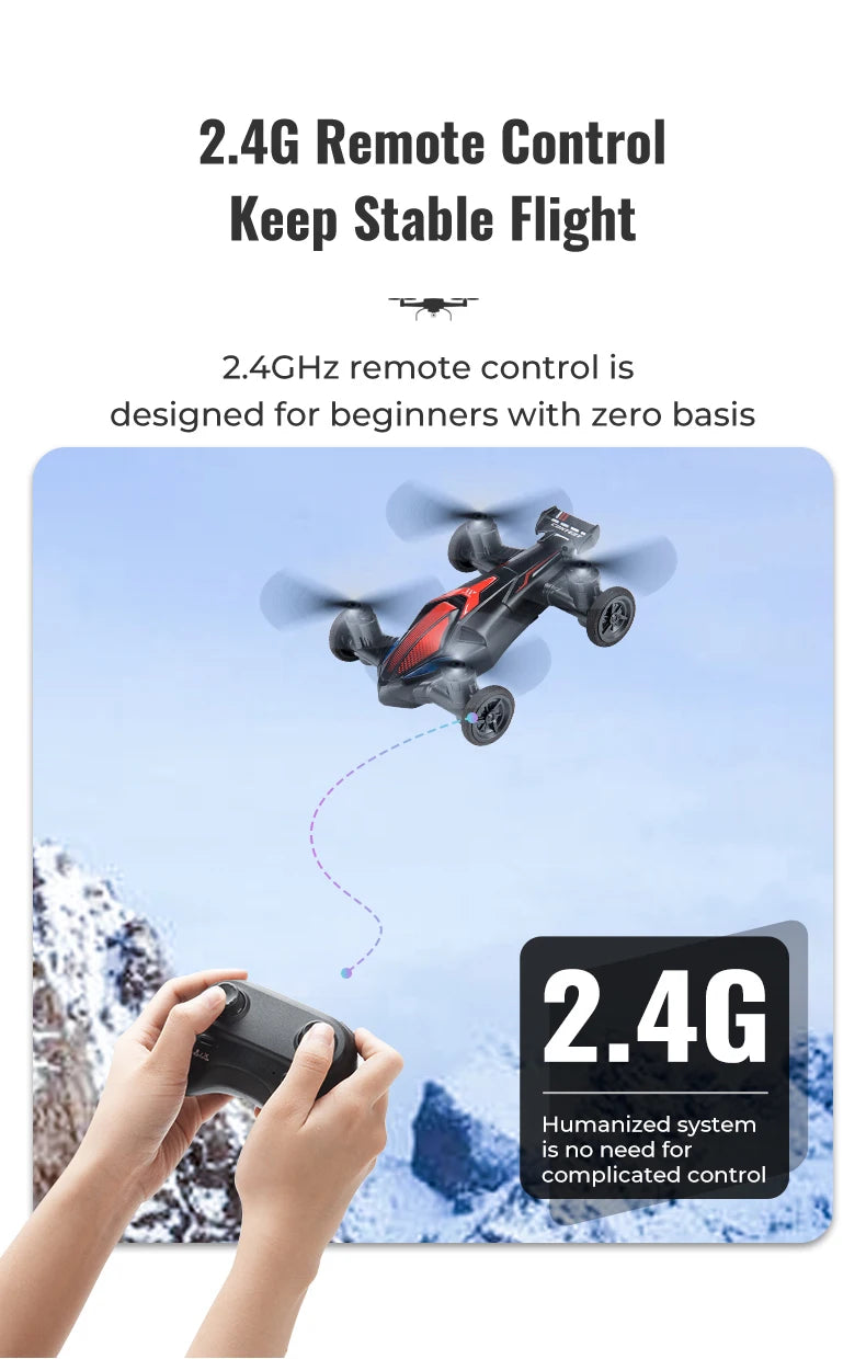 JJRC H103 Airplane - Land-Air Remote Control Airplane RC Car 4 Axis Headless Mini RC Quadcopter Drone Toy Altitude Hold 360 Degree Flip 17 JJRC H103 Airplane, 2.4g remote control is designed for beginners with zero basis .