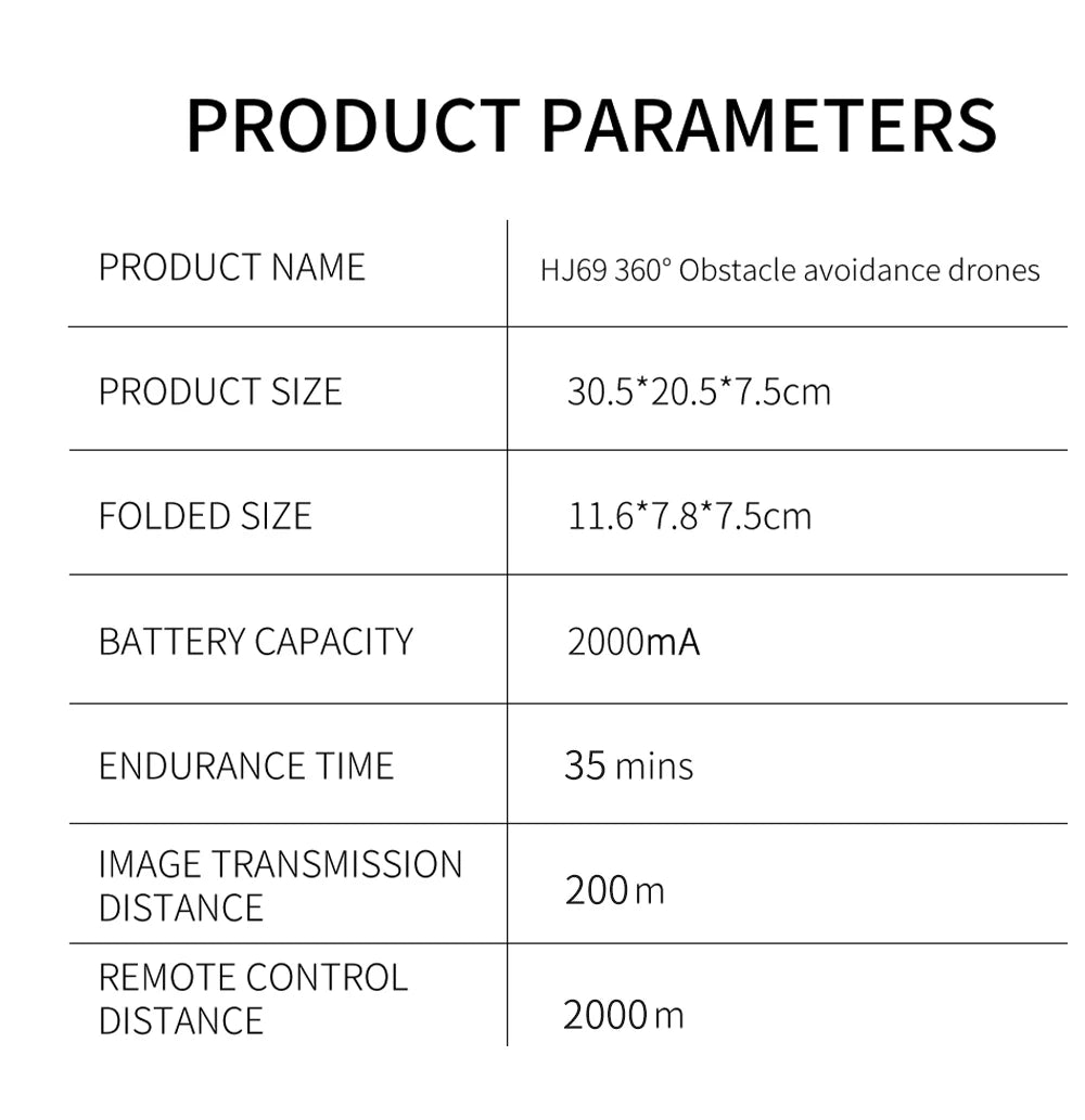 HJ69 Max Drone - 8K Hd Dual Camera 2KM 5G Wifi Fpv Intelligent Obstacle Professional Dron Remote Control Quadcopter Helicopters Toys 37 HJ69 Max Drone, wi-fi, app-controlled features : fp