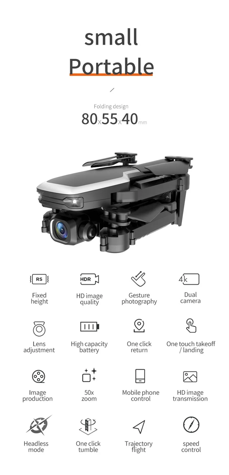 S171 Pro Drone - 2.4G Mini Drone With Camera 4k HD Dual Camera Pro Fpv Altitude Hold Wifi Foldable Quadcopter Flight RC Helicopter Toy Xmas Gift 19