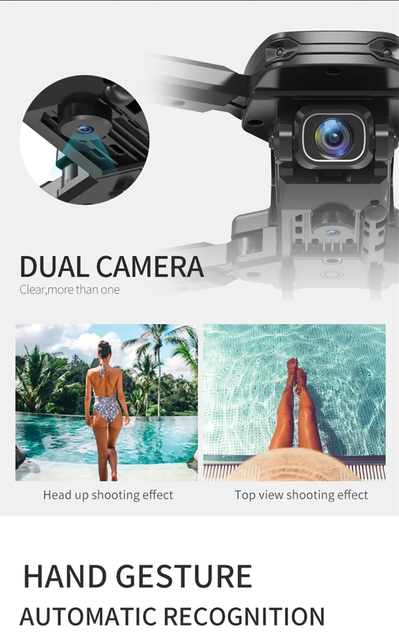 S171 Pro Drone - 2.4G Mini Drone With Camera 4k HD Dual Camera Pro Fpv Altitude Hold Wifi Foldable Quadcopter Flight RC Helicopter Toy Xmas Gift 23