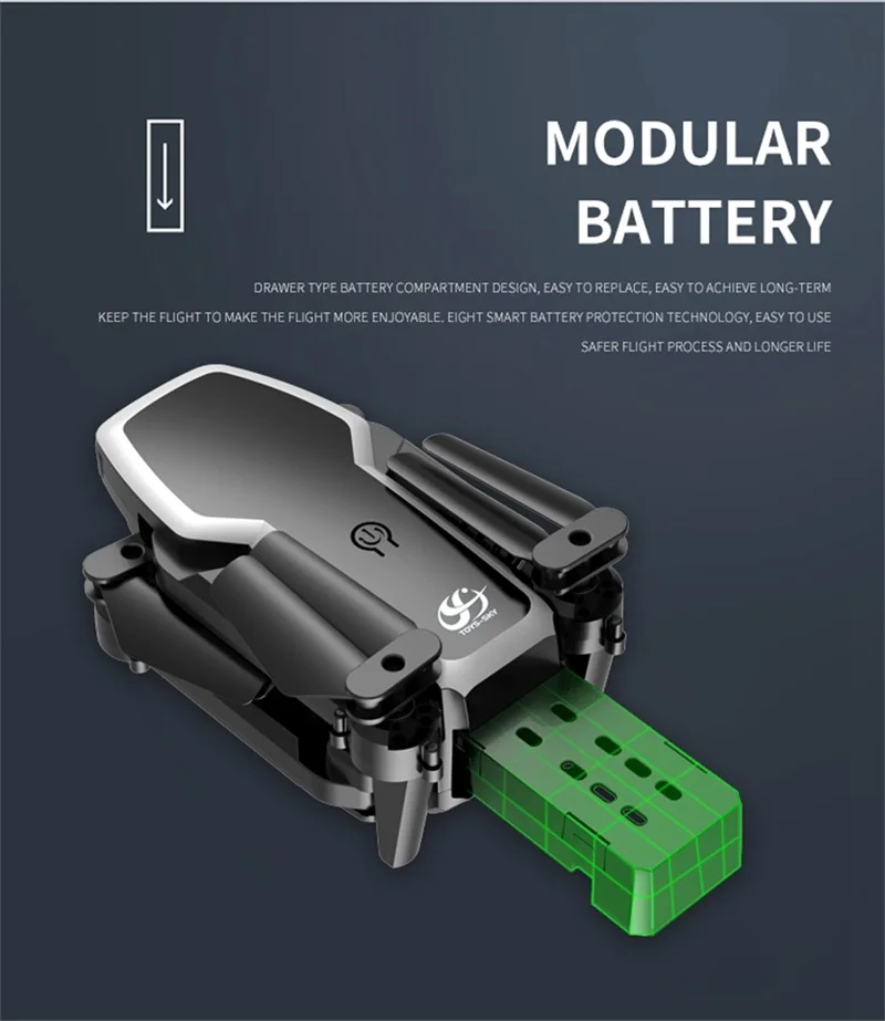 S171 Pro Drone - 2.4G Mini Drone With Camera 4k HD Dual Camera Pro Fpv Altitude Hold Wifi Foldable Quadcopter Flight RC Helicopter Toy Xmas Gift 24