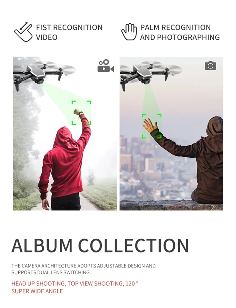 S171 Pro Drone - 2.4G Mini Drone With Camera 4k HD Dual Camera Pro Fpv Altitude Hold Wifi Foldable Quadcopter Flight RC Helicopter Toy Xmas Gift 25