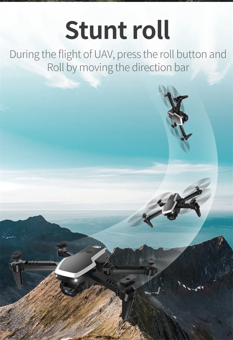 S171 Pro Drone - 2.4G Mini Drone With Camera 4k HD Dual Camera Pro Fpv Altitude Hold Wifi Foldable Quadcopter Flight RC Helicopter Toy Xmas Gift 30