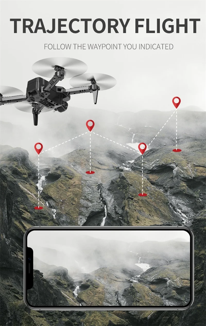 S171 Pro Drone - 2.4G Mini Drone With Camera 4k HD Dual Camera Pro Fpv Altitude Hold Wifi Foldable Quadcopter Flight RC Helicopter Toy Xmas Gift 31