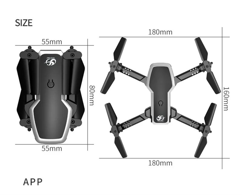 S171 Pro Drone - 2.4G Mini Drone With Camera 4k HD Dual Camera Pro Fpv Altitude Hold Wifi Foldable Quadcopter Flight RC Helicopter Toy Xmas Gift 33