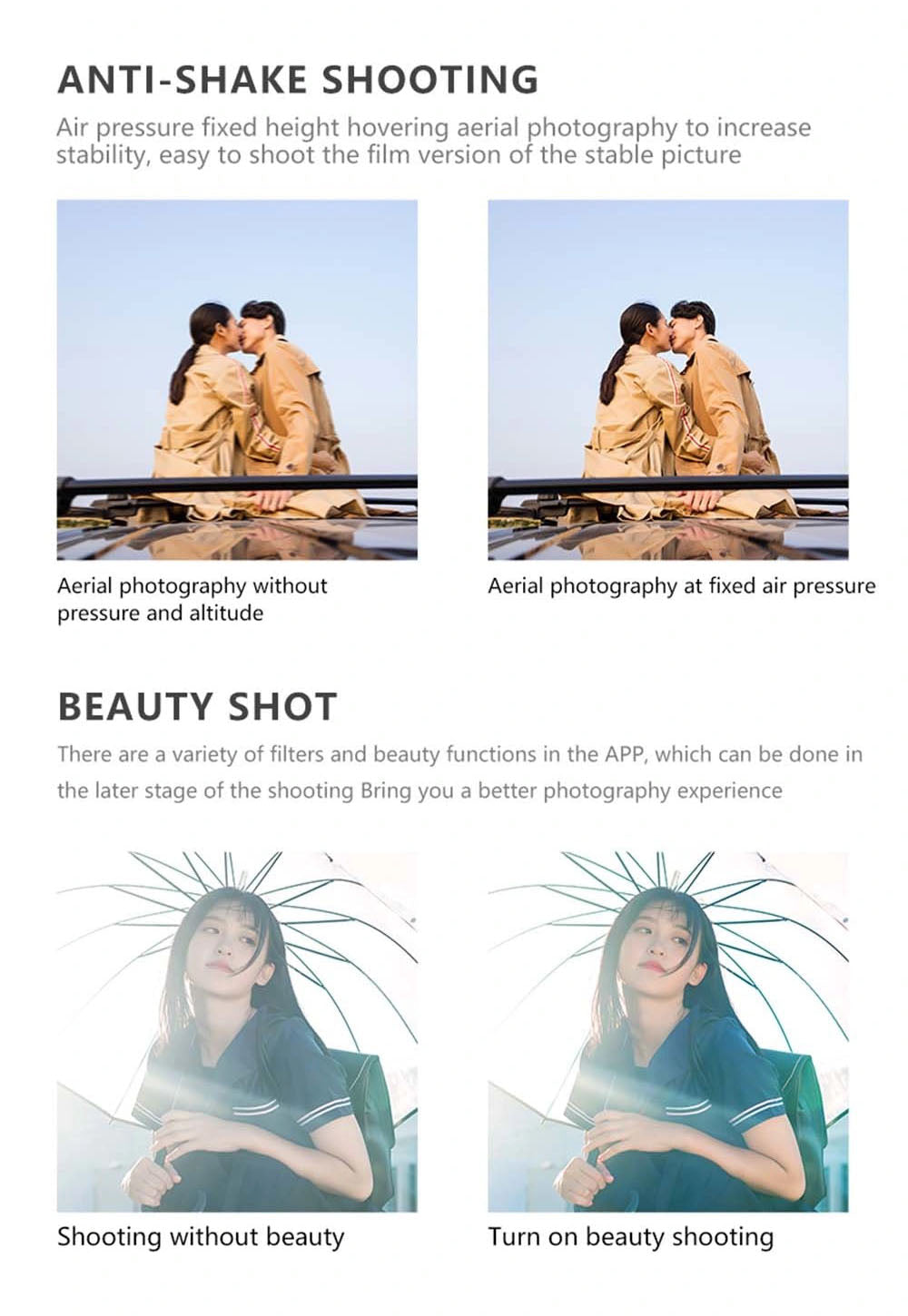 E88 Drone, anti-shake shooting air pressure fixed height hovering aerial photography to increase