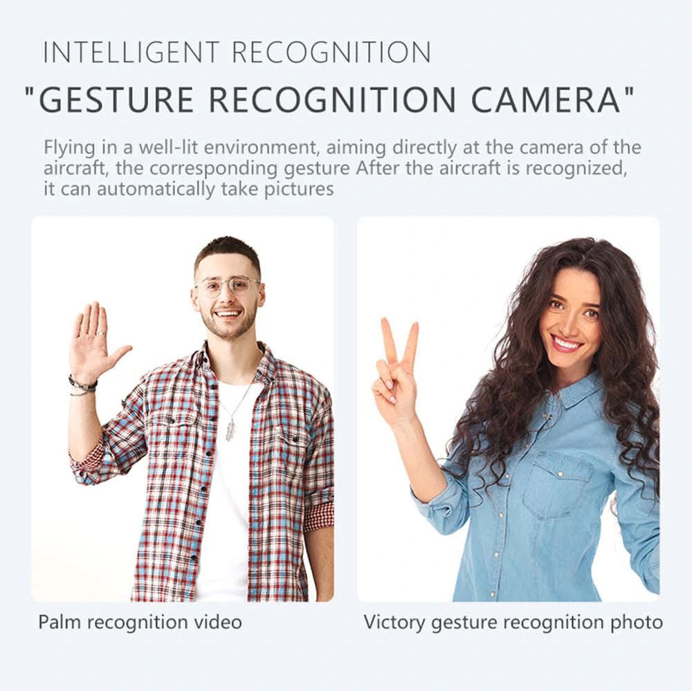 E88 Drone, intelligent recognition camera flying in a well-lit environment can automatically take