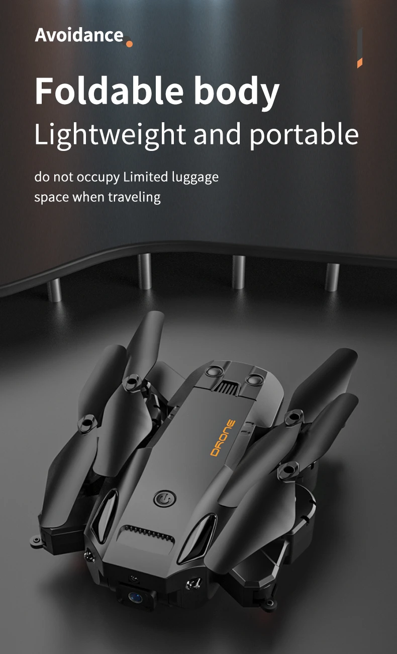 KBDFA RC Drone, avoidance foldable body lightweight and portable do not occupy limited luggage