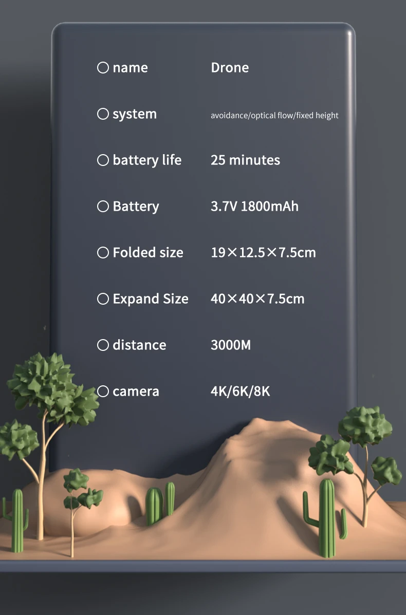 KBDFA RC Drone, drone avoidance/optical flow/fixed height battery life 25 minutes