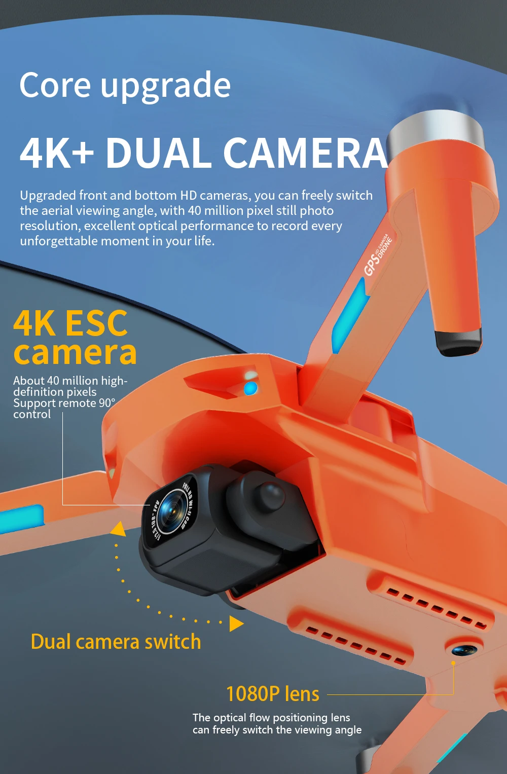 L700 PRO Drone - GPS FPV 1.2Km Drone 4K Professional Dual HD Camera Aerial Photography Brushless Motor Foldable Quadcopter Toys 32 L700 PRO Drone, core upgrade 4k+ dual camera upgraded front and bottom hd