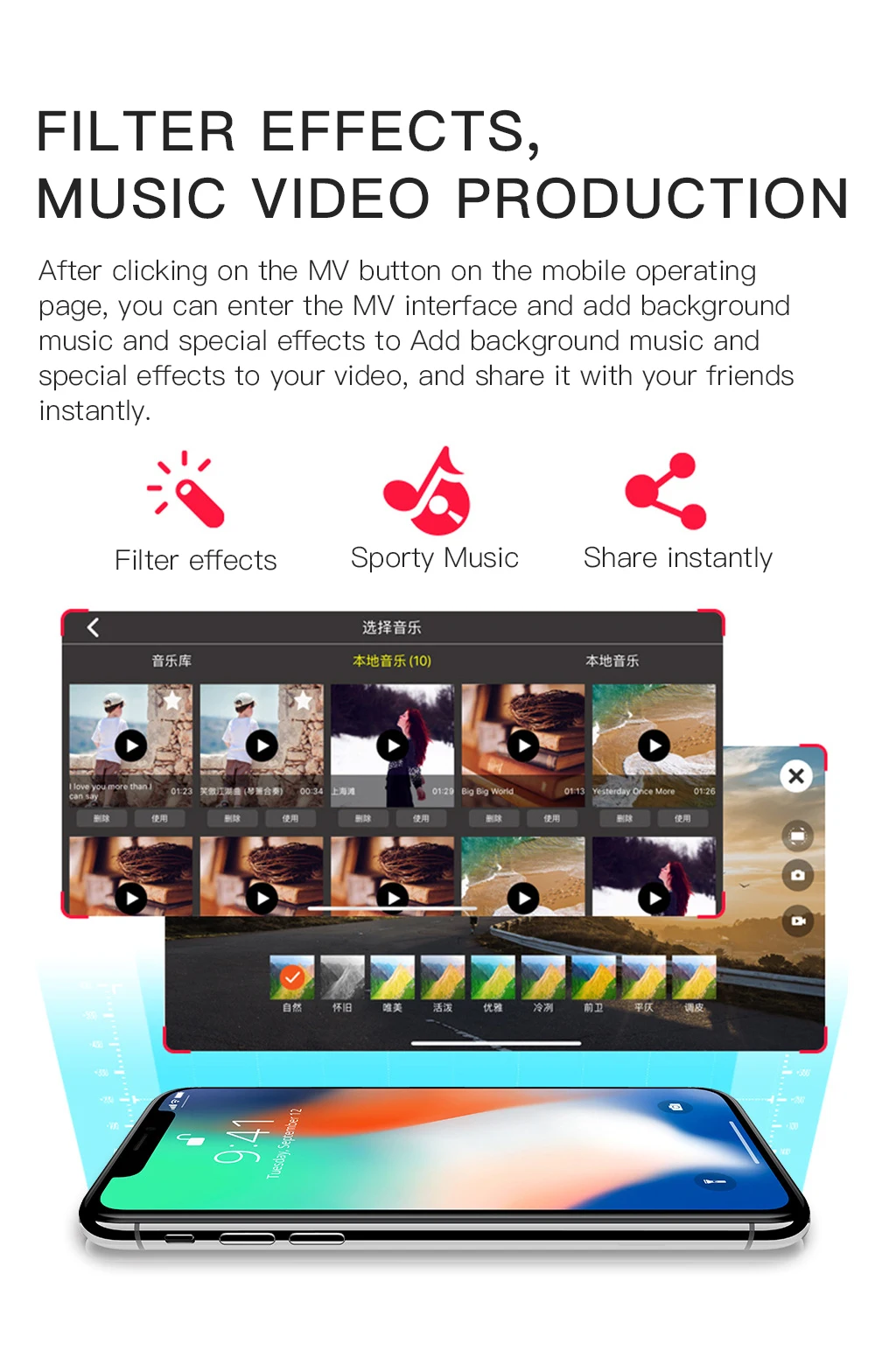 L700 PRO Drone - GPS FPV 1.2Km Drone 4K Professional Dual HD Camera Aerial Photography Brushless Motor Foldable Quadcopter Toys 48 L700 PRO Drone, add background music and special effects to your video, and share it with