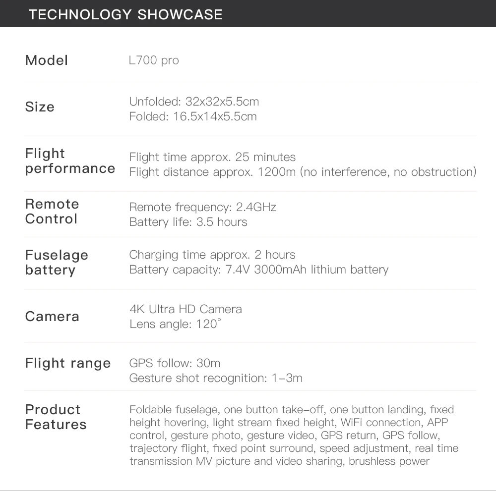 L700 PRO Drone - GPS FPV 1.2Km Drone 4K Professional Dual HD Camera Aerial Photography Brushless Motor Foldable Quadcopter Toys 51 L700 PRO Drone, photos, music and video sharing can be added: single or multiple selection