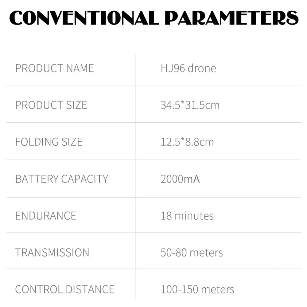 HJ96 Drone - HD 1080P 4K Dual Camera Switching Wifi FPV Drones Altitude Hold Quadcopter Toys For Beginner 46 HJ96 Drone, HJ96 drone PRODUCT SIZE 34.5*31.5cm FOLDING