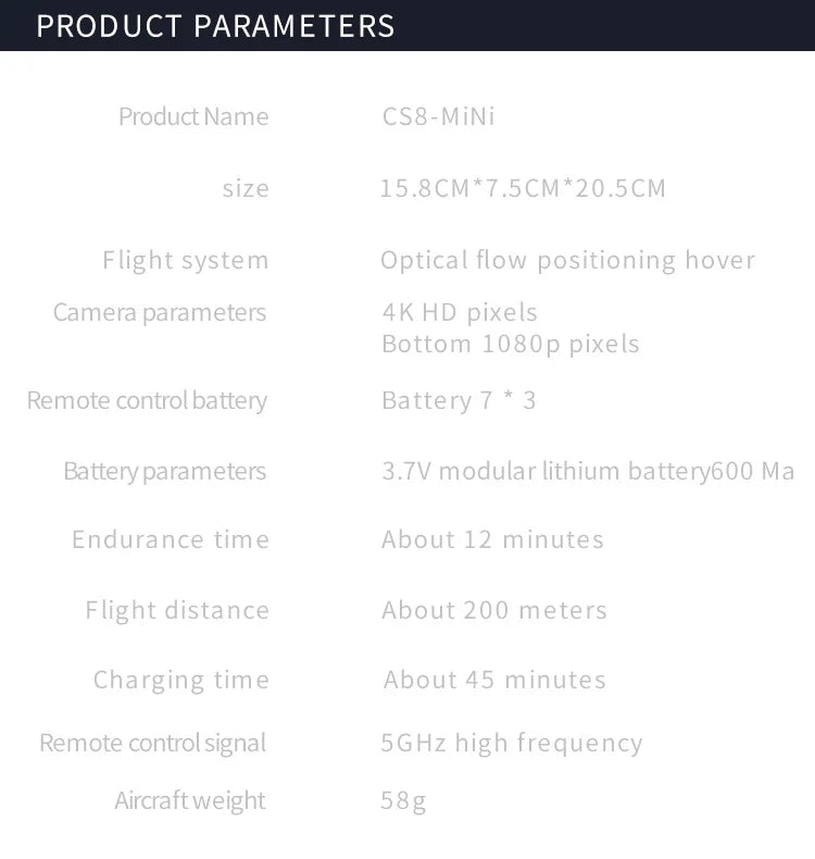 CS8 Drone, cs8 drone features : 1080p hd