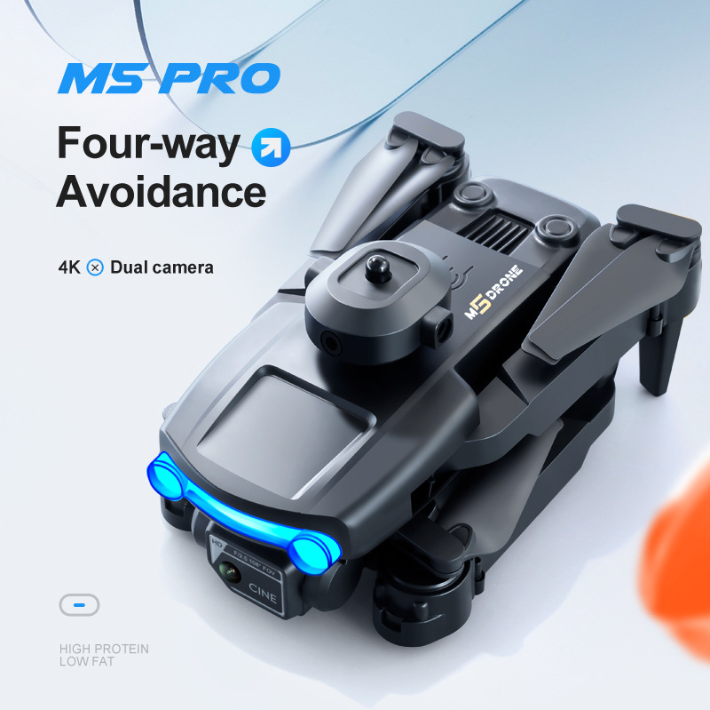 M5 Drone - RC selfie drone long distance remote control hd camera video wifi toys kids drones optical flow localization 10 undefined