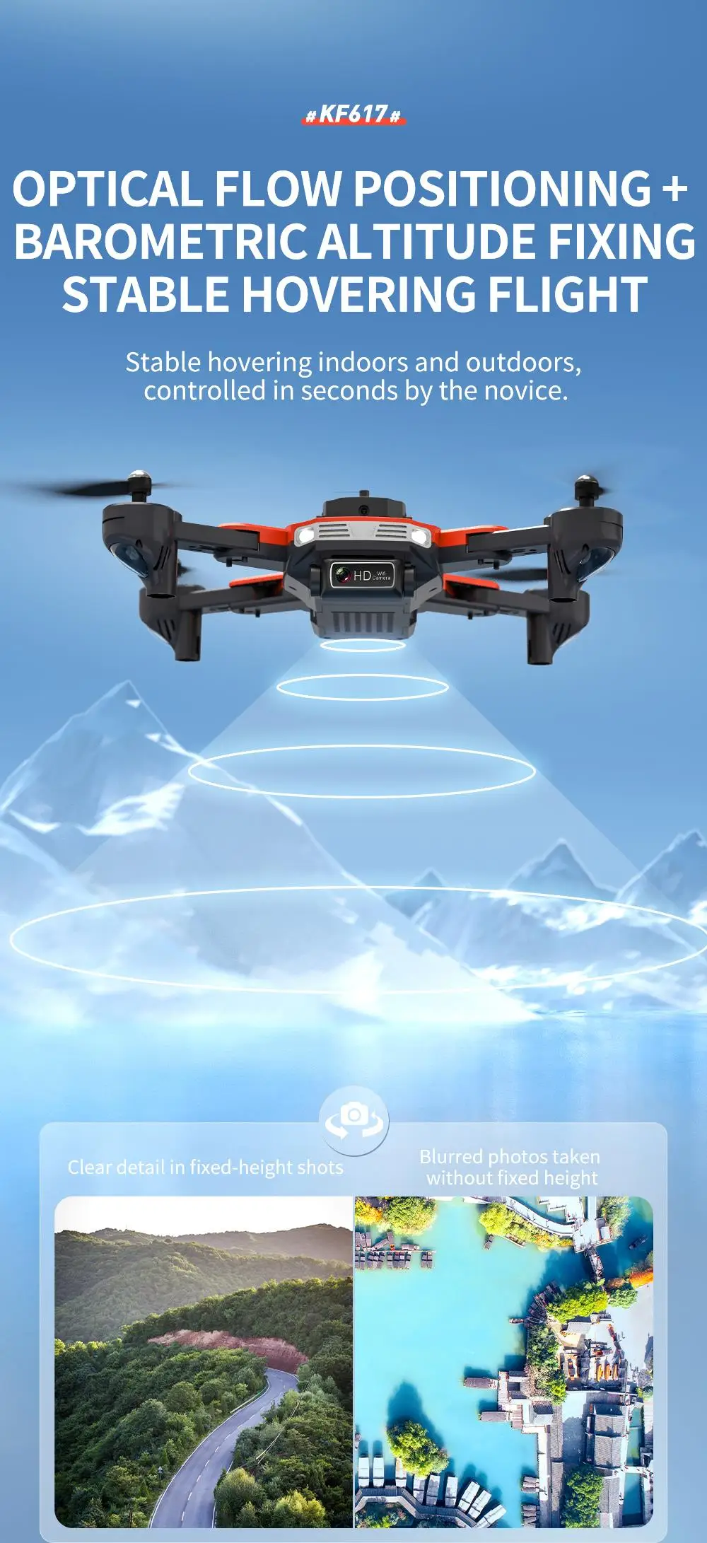 KF617 Drone - 4K Profesional 2.4G WiFi HD Dual Camera With Obstacle Avoidance Foldable Quadcopter RC Helicopter Toys 30 KF617 Drone, #kf617 # optical flow positioning barometric altitude