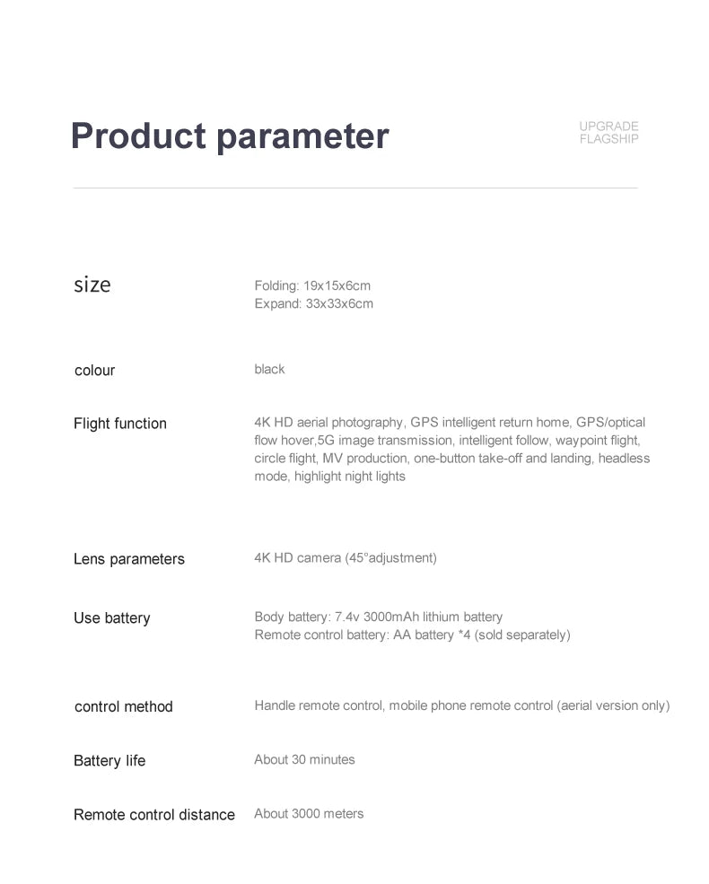 S604 PRO Drone, 4k hd camera (45*adjustment)