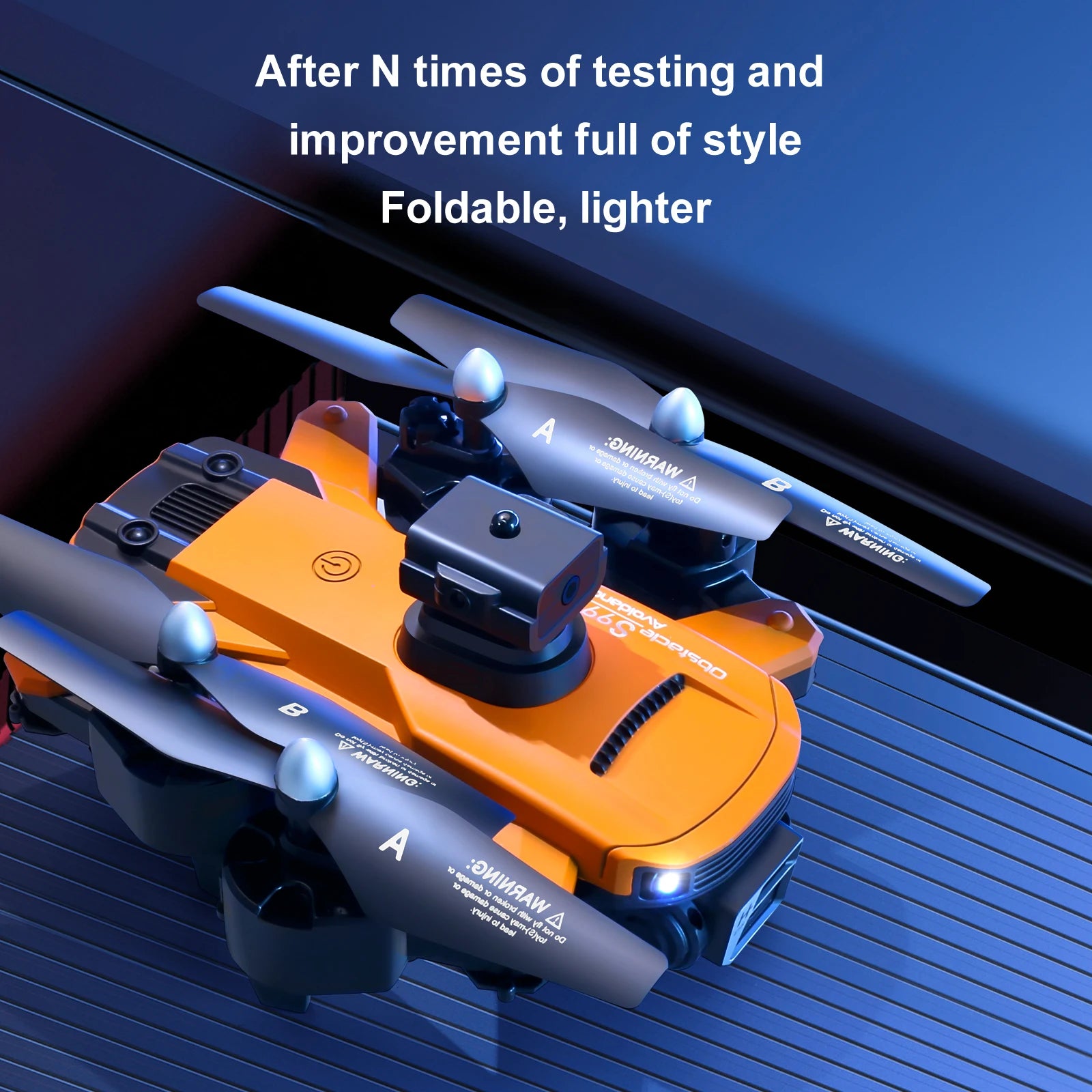 S99 Drone - Dual 4K HD WIFI FPV 2.4GHz Four-Sided Obstacle Avoidance With Light Four-Axis Folding Remote Control Helicopter Toy 32 S99 Drone, after n times of testing and improvement full of style foldable,