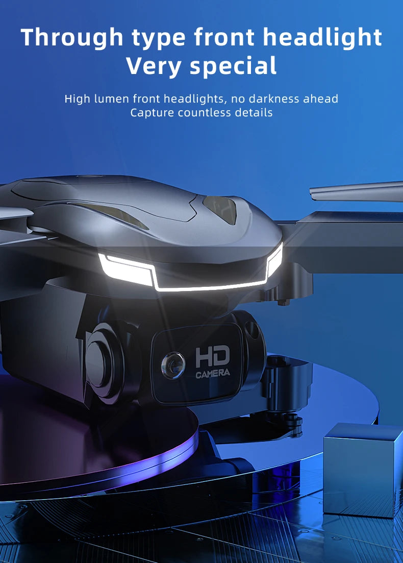 H98 Pro Drone - 4K Dual HD Camera Aerial Four Axis Aircraft Obstacle Avoidance RC Helicopter Dron Adult Toys 2023 best drone 10 H98 Pro Drone, high lumen front headlights capture countless details hd