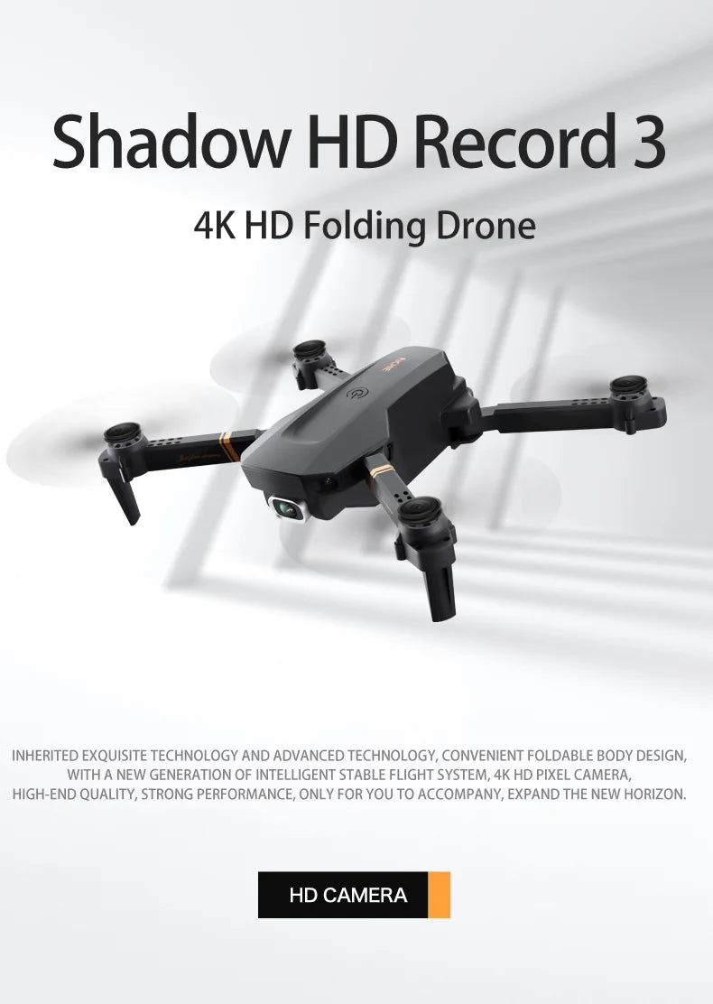 V4 Drone 4K Hd Groothoek Camera 1080P Wifi Fpv Drone Dual Camera Quadcopter 8 V4 Drone, shadow hd record 3 foldable drone inherited exquisite technology and