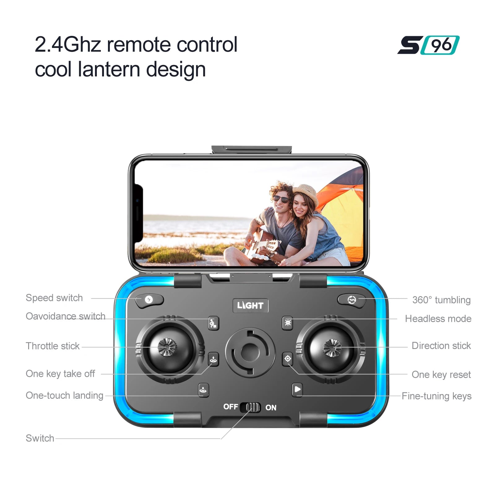 S96 Mini Drone, 2.4ghz remote control 5 96 cool lantern design speed