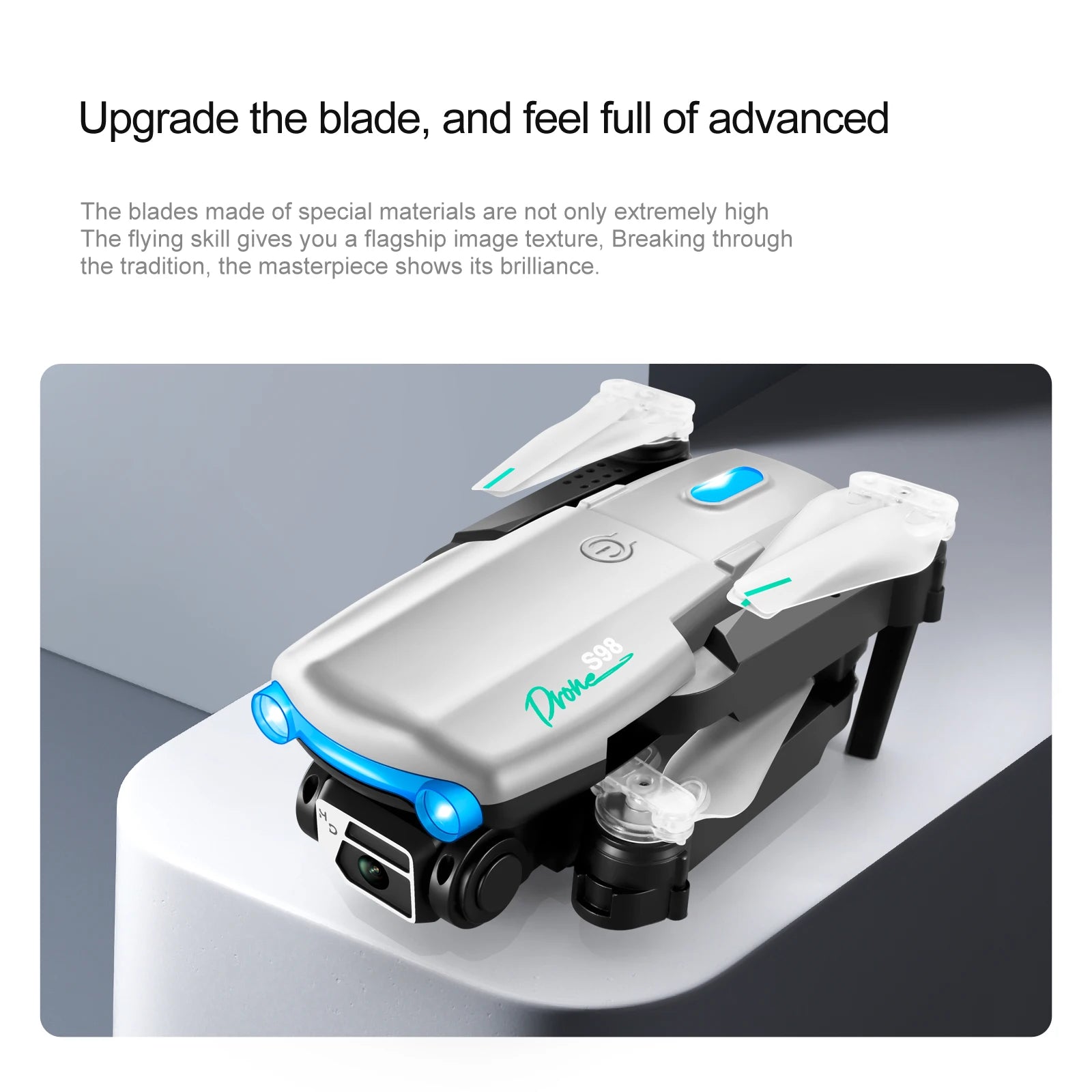 S98 Drone - كاميرا مزدوجة 4K 1080P واي فاي HPV ارتفاع عقد RC قابلة للطي كوادكوبتر درون Rc هليكوبتر بدون طيار هدية اللعب 37 S98 Drone, flying skill gives you a flagship image texture, breaking through the tradition