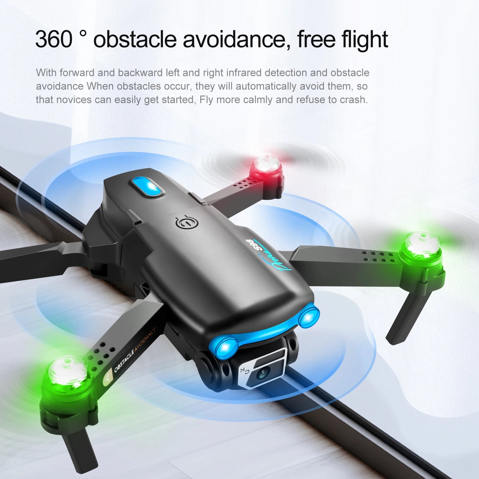 S98 Drone - كاميرا مزدوجة 4K 1080P واي فاي HPV ارتفاع عقد RC قابلة للطي كوادكوبتر درون Rc هليكوبتر بدون طيار هدية اللعب 40 S98 Drone, free flight with forward and backward left and right infrared