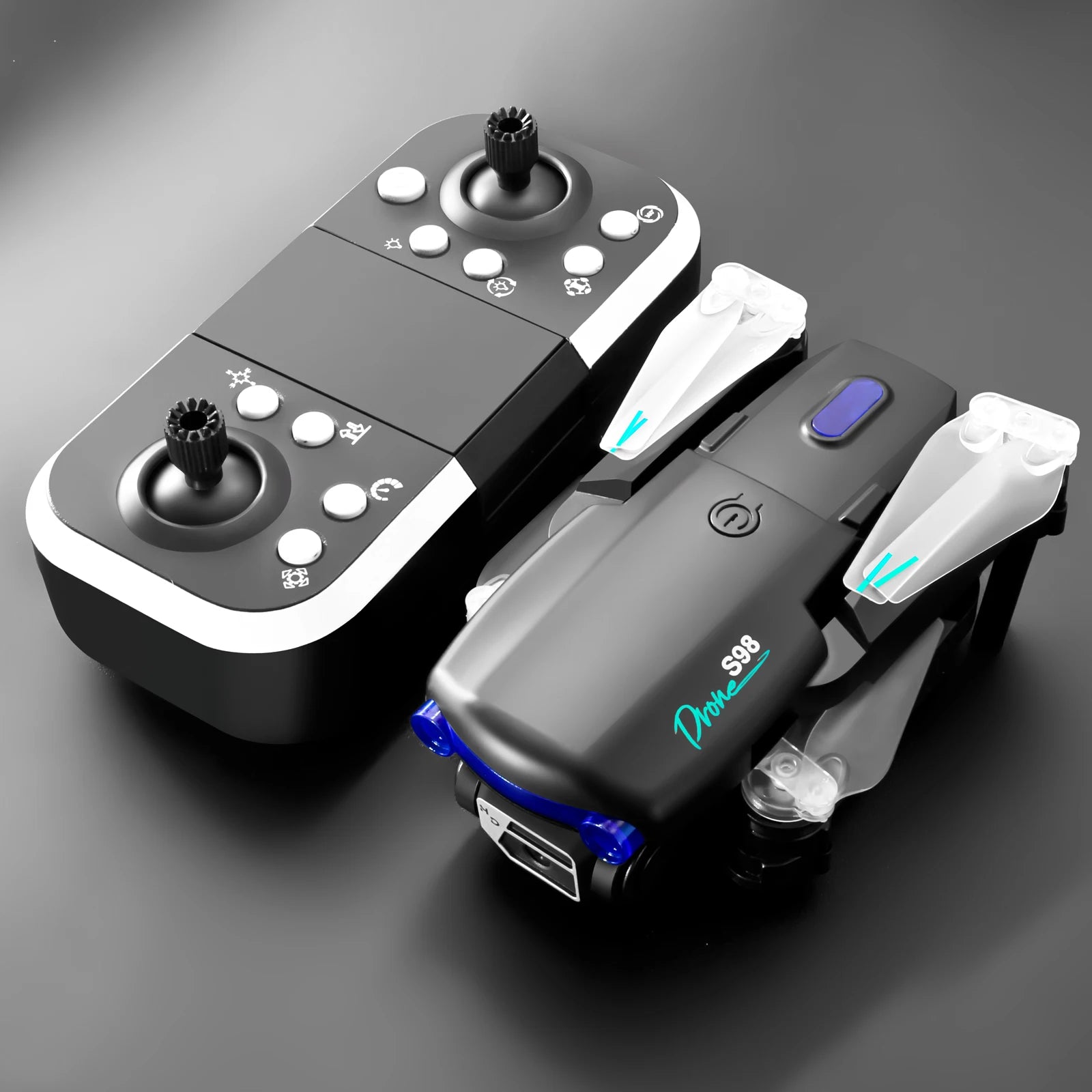 S98 Drone - كاميرا مزدوجة 4K 1080P واي فاي HPV ارتفاع عقد RC قابلة للطي كوادكوبتر درون Rc هليكوبتر بدون طيار هدية اللعب 54 S98 Drone, kbdfa aerial photography s98 is a