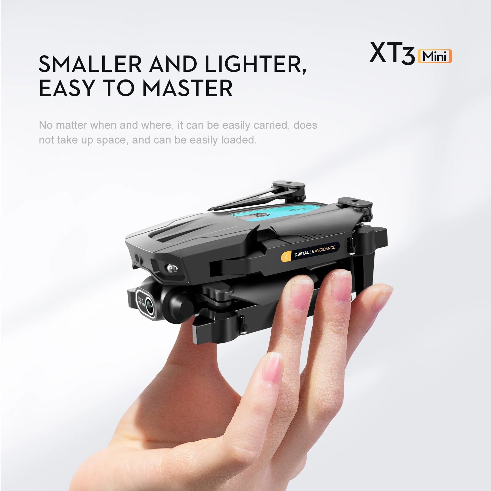 XT3 Drone - كاميرا مزدوجة 4K لتجنب العوائق، تحديد موضع التدفق البصري، طائرة كوادكوبتر قابلة للطي، هدايا 26 XT3 Drone, xtz mini is smaller and lighter, easy to master no