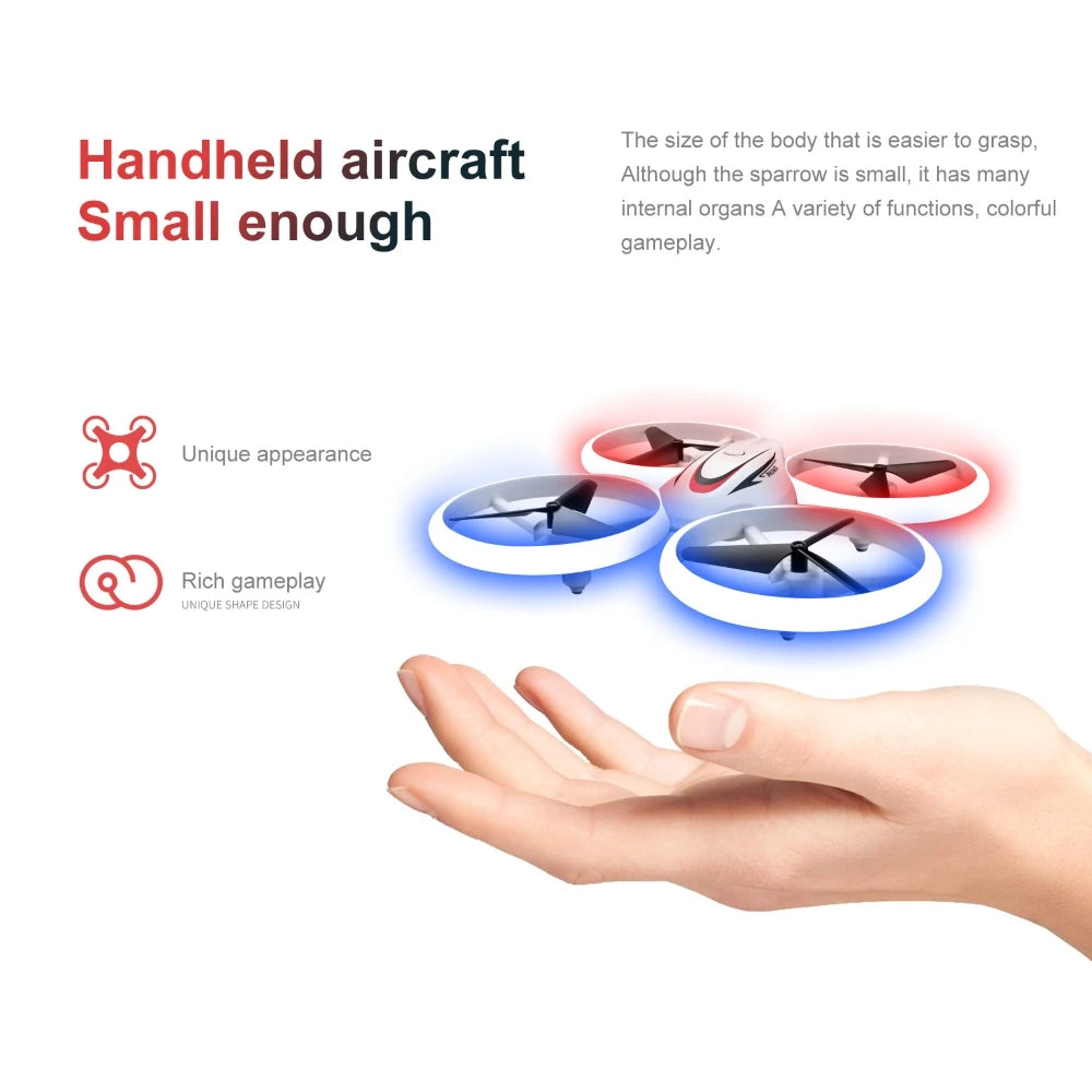 S123 Mini Drone - Remote control Quadcopter Aircraft Radio control UFO Hand Control Altitude Hold Helicopter toys for Kids boy 17 S123 Mini Drone, handheld aircraft although the sparrow is small; it has many internal organ