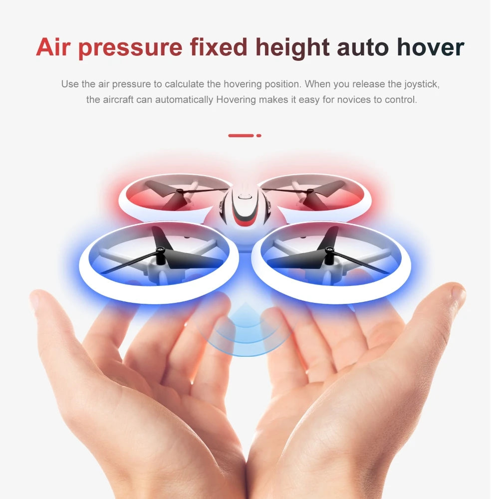 S123 Mini Drone - Remote control Quadcopter Aircraft Radio control UFO Hand Control Altitude Hold Helicopter toys for Kids boy 24 S123 Mini Drone, air pressure fixed height auto hover use the air pressure to calculate the hover