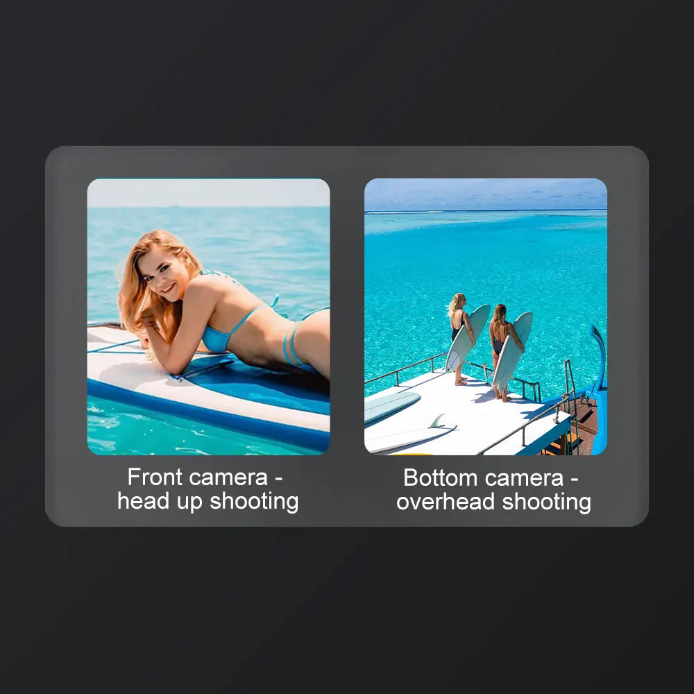 F187 Drone, front camera bottom camera head up shooting overhead