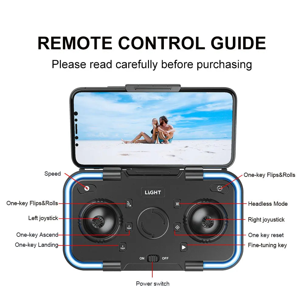 F187 Drone - 2024 New 4K HD Dual Cameras Optical Flow Obstacle Avoidance Remote Control Professional Drones 51 F187 Drone, speed one-key flips&rolls headless mode left joy