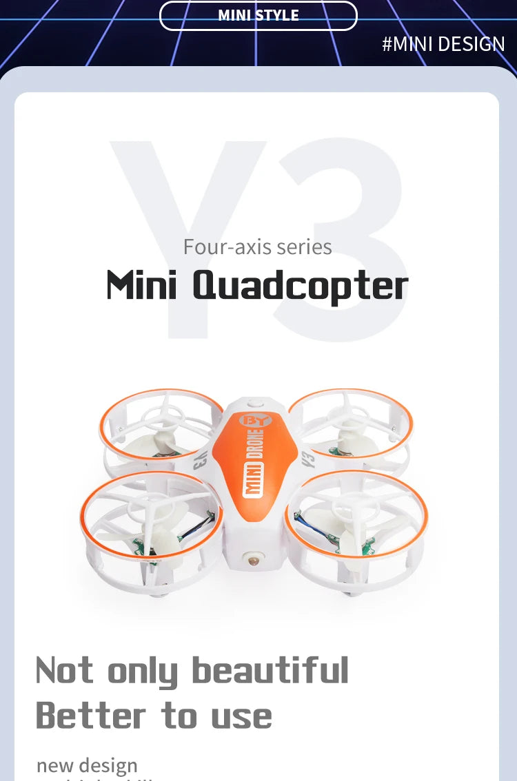 Y3 Mini Ufo Quadcopter with Lights, four-axis series mini quadcopter bu 2 0 not
