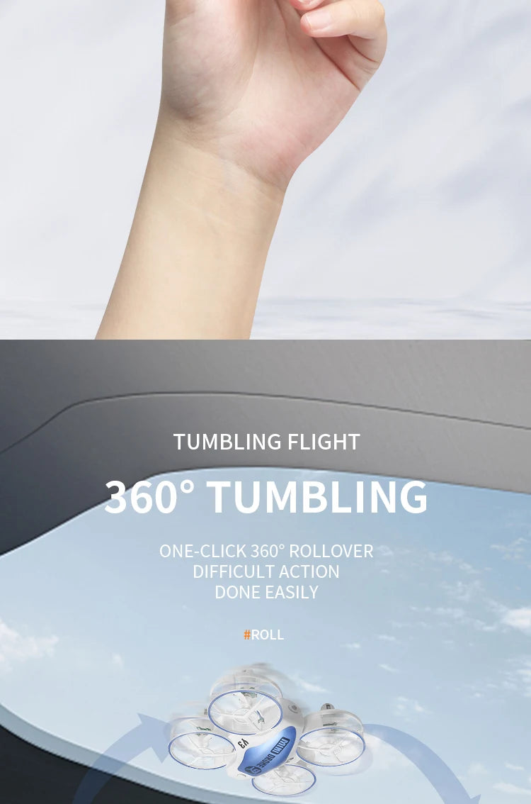 tumbling flight 3600 one-click 360" rollover difficult
