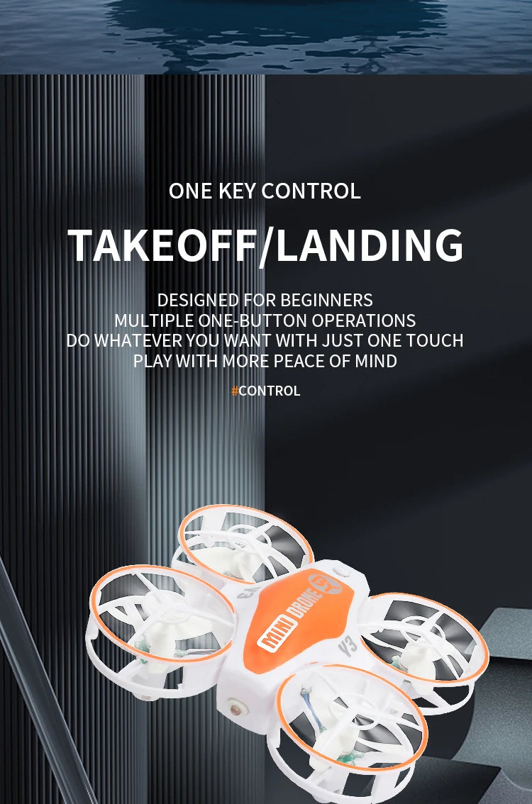 Y3 Mini Ufo Quadcopter with Lights, one-button operations do whatever you want with just one touch 