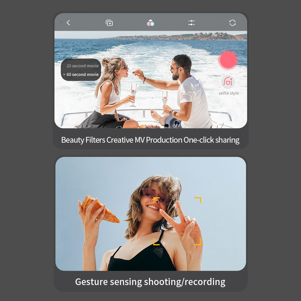 F190 Drone, 20 second movie 60 second movie foi selfie style beauty filters creative m